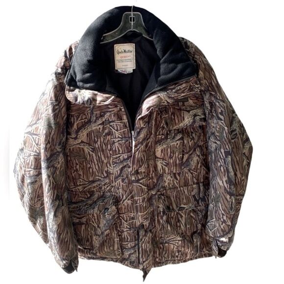 Gander Mountain Mossy Oak Camouflage Quiet Time Jacket USA Sz M/L - Picture 1 of 7